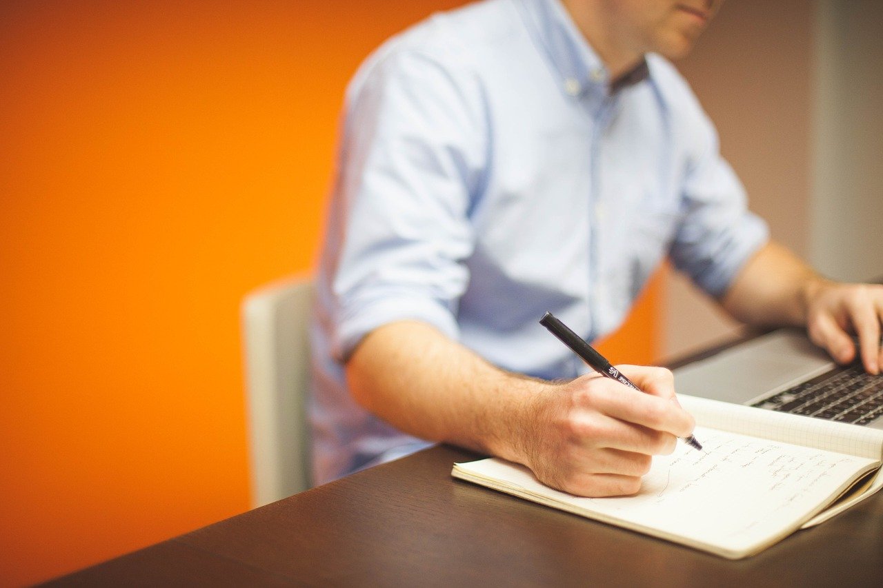 writing on a paper